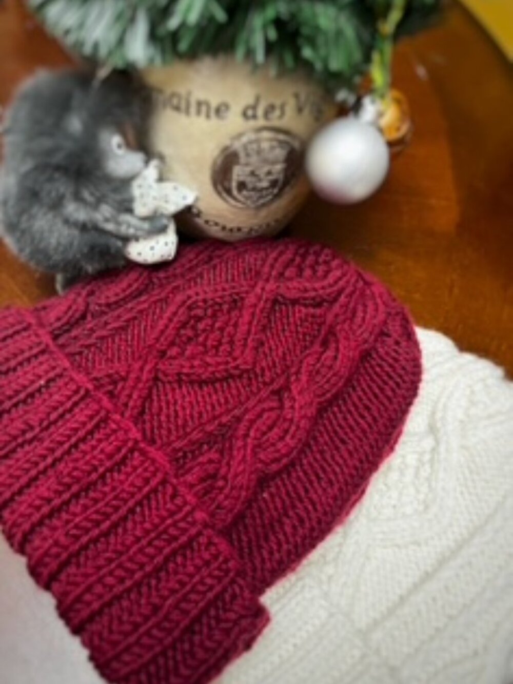 Burgundy Merino Wool Hat